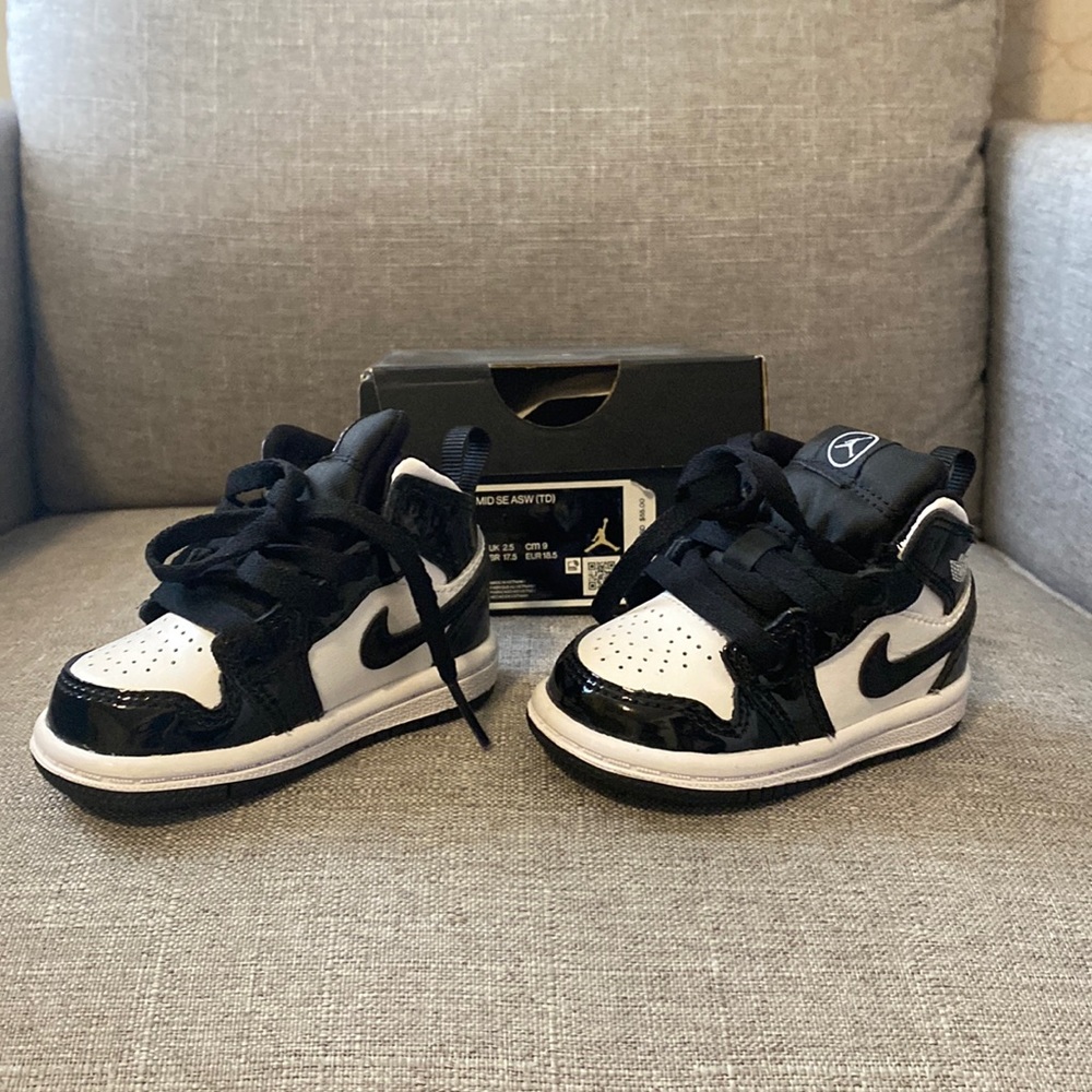Black & White Nike toddler Jordan’s